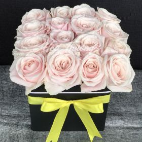 HỘP HOA HỒNG PASTEL CHÚC MỪNG - TRONG SÁNG - HT-0168
